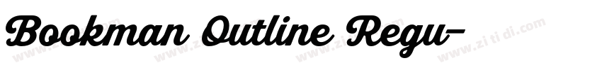 Bookman Outline Regu字体转换